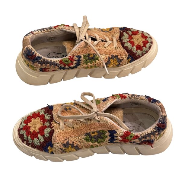 Free People Catch Me If You Can Sneaker in Multi Size 38 (7.5) - Picture 3 of 11